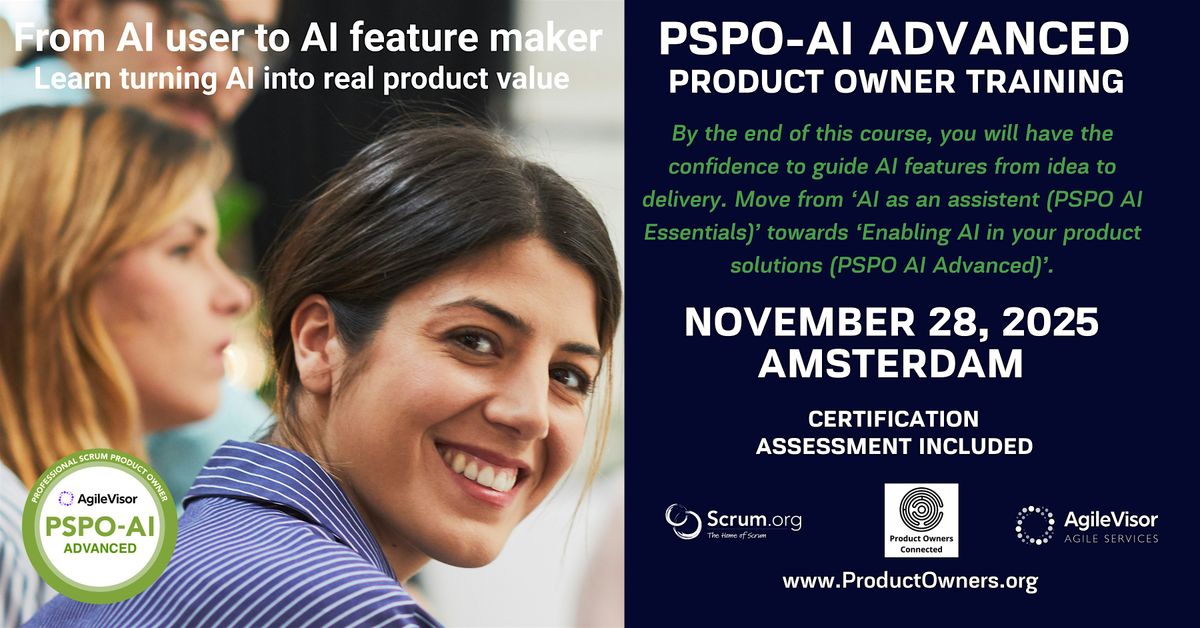 Product Owner - AI Advanced (PSPO-AIA) | A Scrum.org Certified Training.