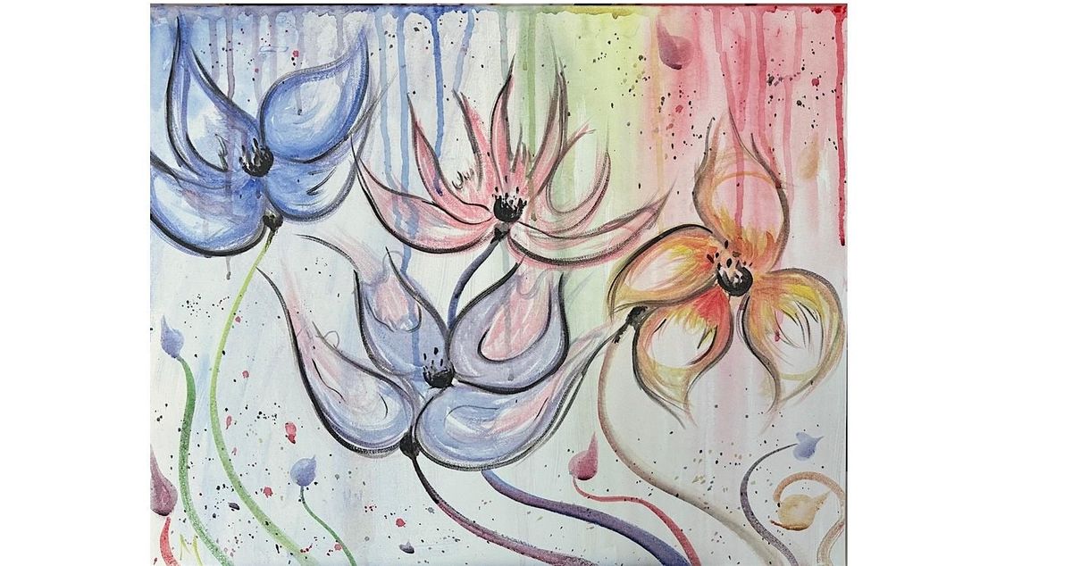 Watercolor Lillies Paint & Sip Class