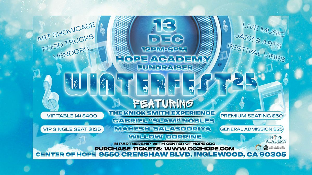 Swingin', Singin', and Givin': Winterfest'25 - Hope Academy Fundraiser