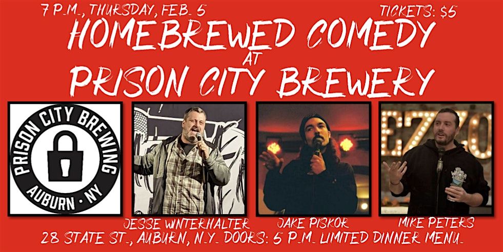 Homebrewed Comedy at Pr*son City Brewery