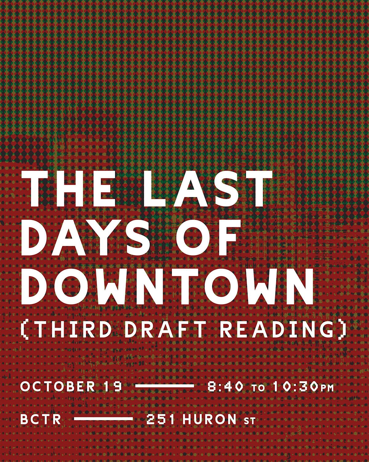 Table Read: The Last Days of Downtown (5th draft)