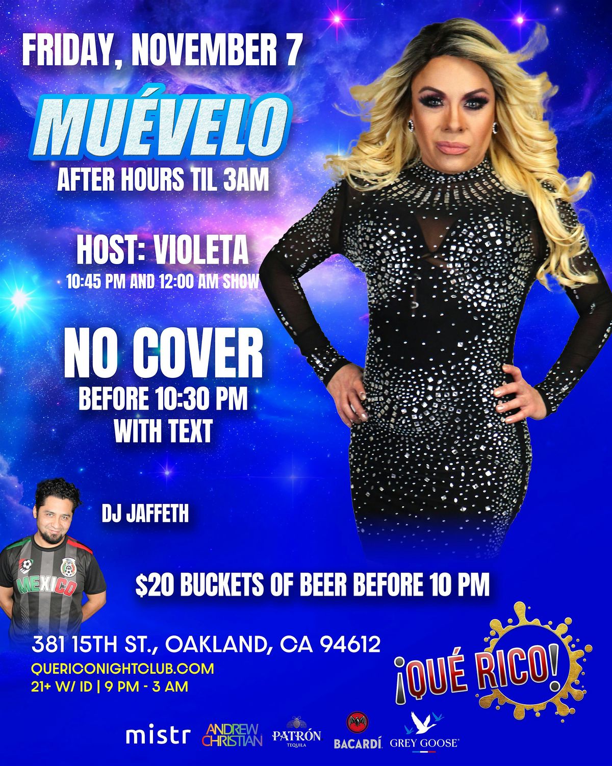 Muevelo First Fridays con Violeta Aries Trasvesti Show