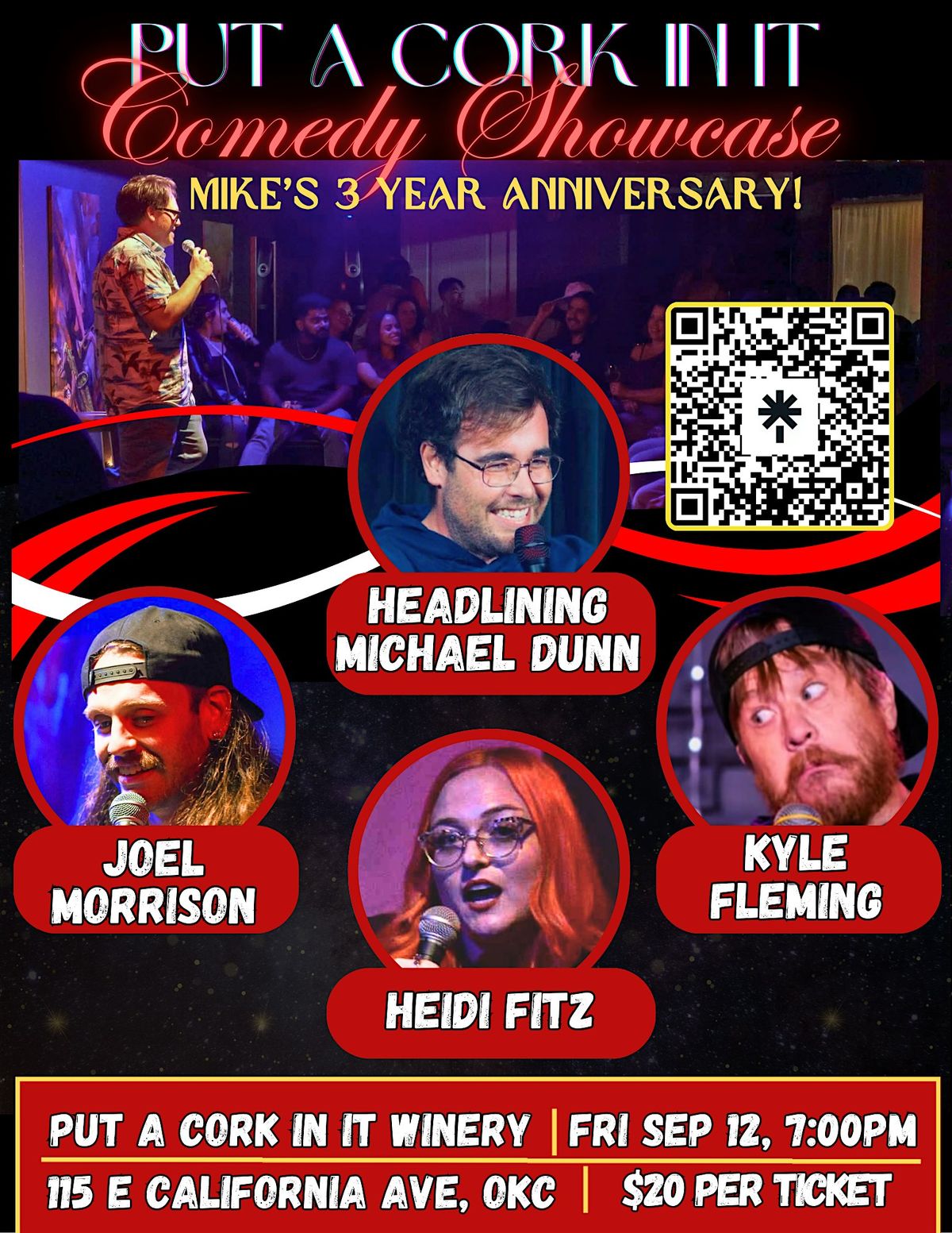 Put A Cork In It! Comedy Showcase (Mike\u2019s 3 Yr Anniversary!)