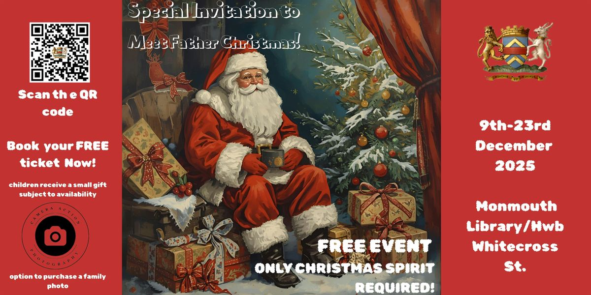 Meet Father Christmas at Monmouth Library\/Hwb