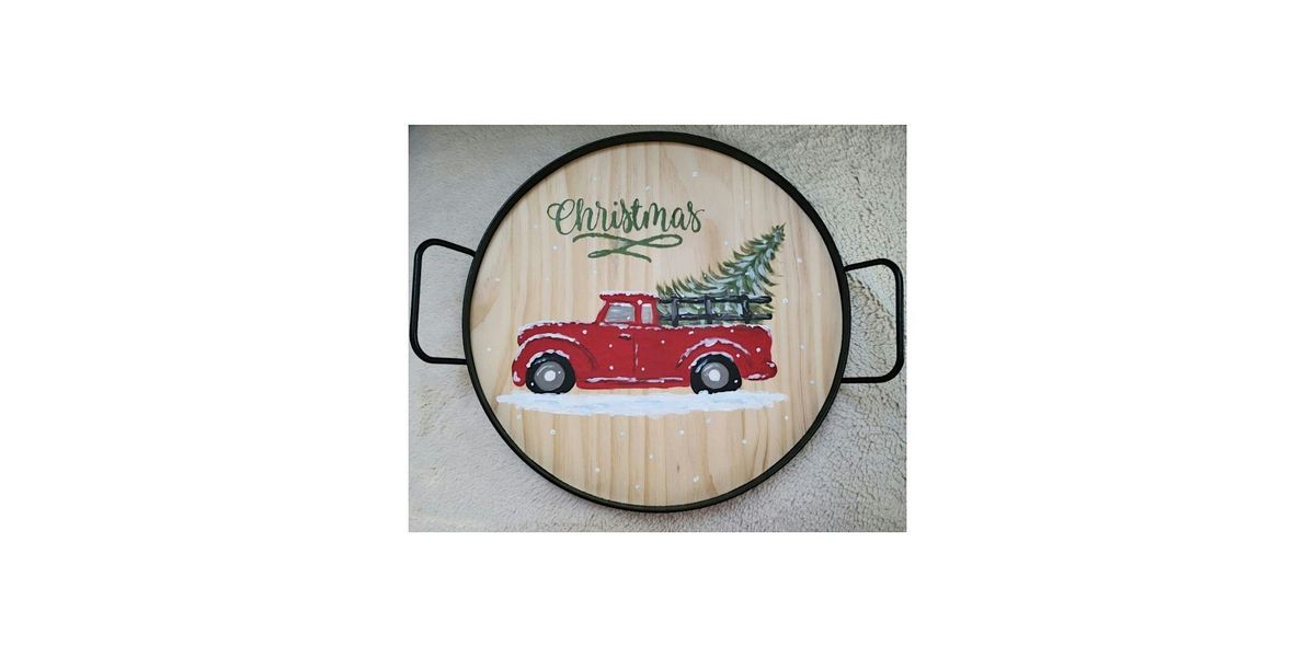 Truck and Tree Christmas Tray at R-Dee Winery