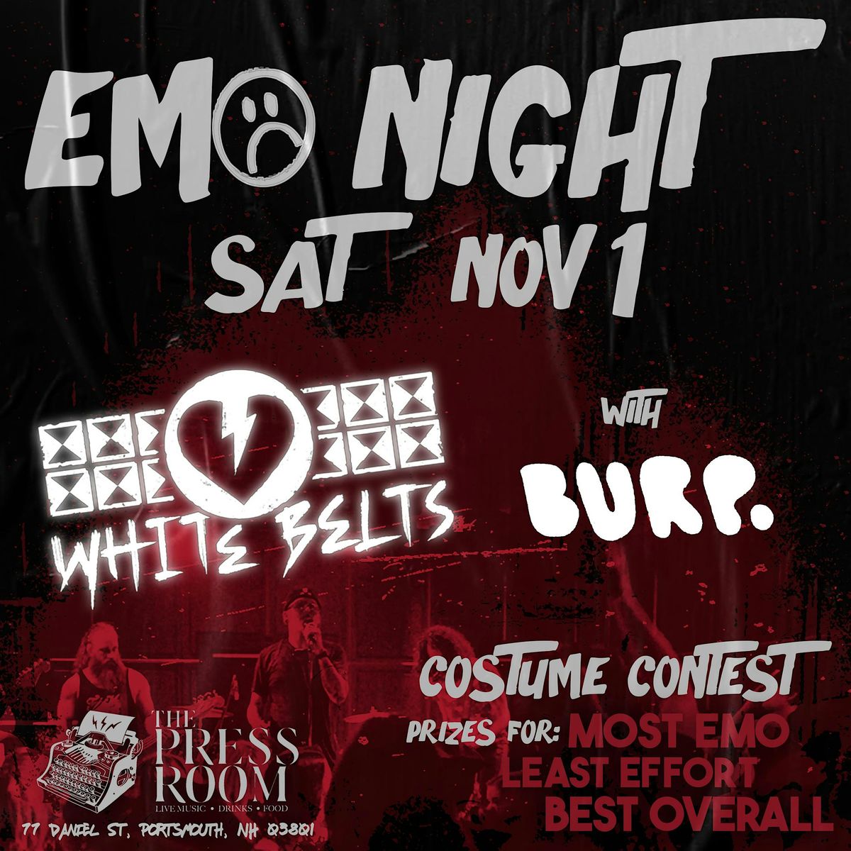 Emo Night Portsmouth w\/ The White Belts + Burp.