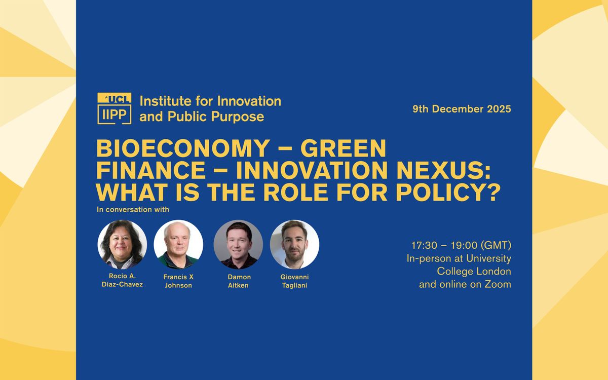 Bioeconomy-Green Finance-Innovation nexus: what is the role for policy?