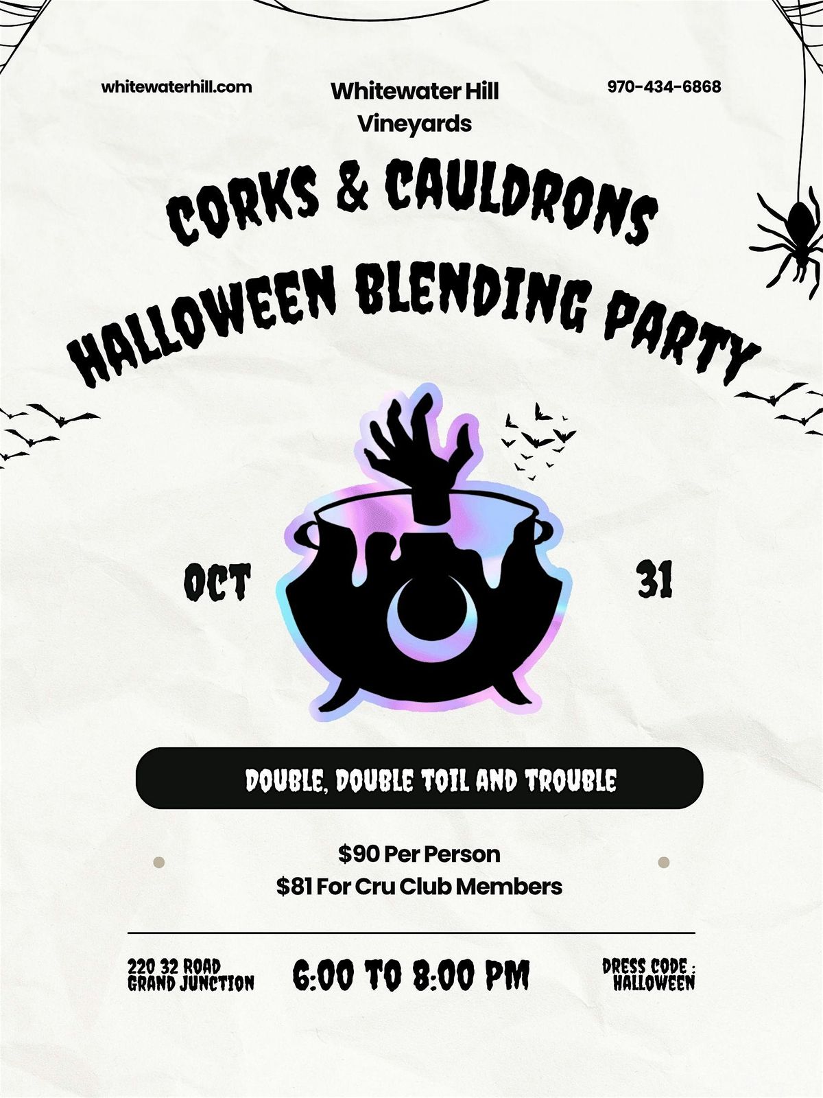Corks & Cauldrons Halloween Blending Party