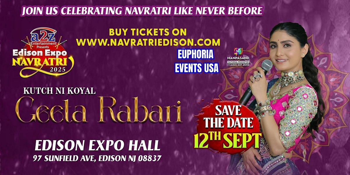 Geeta Rabari Live Garba @ EDISON EXPO NEW JERSEY.