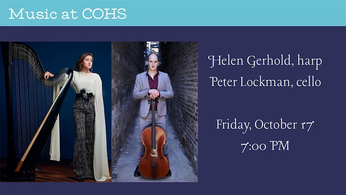 Concert - Helen Gerhold, harp and Peter Lockman, cello