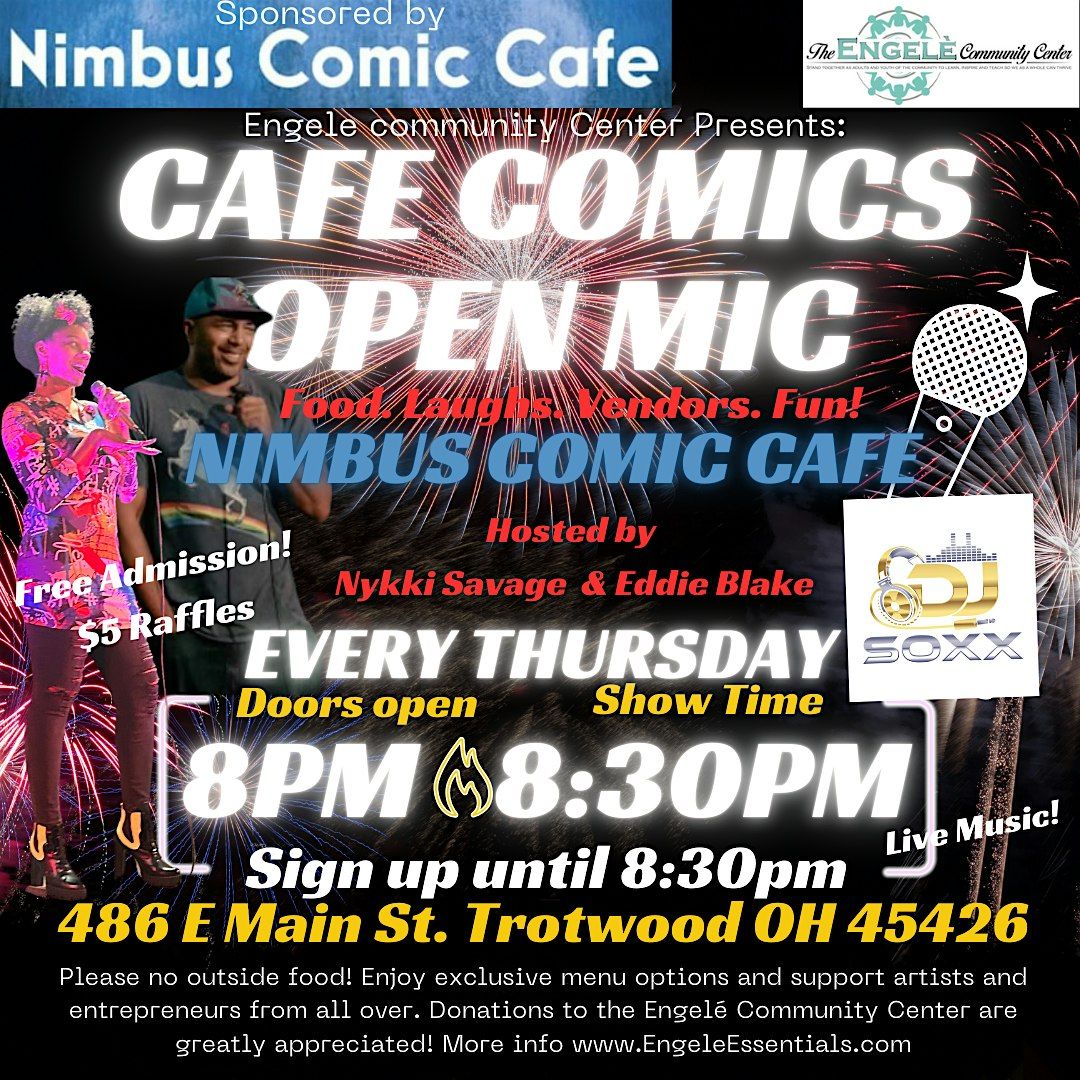 Cafe Comics Comedy and Open Mic at Nimbus Comic Cafe