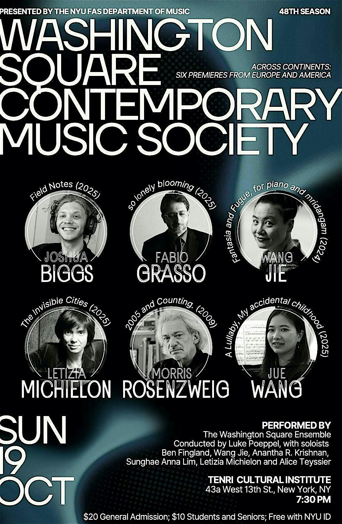 Washington Square Contemporary Music Society (WSCMS): Across Continents