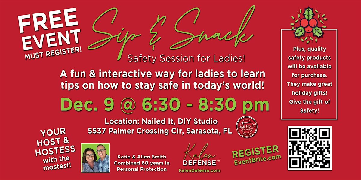 FREE Ladies Event: Sip & Snack Safety Session