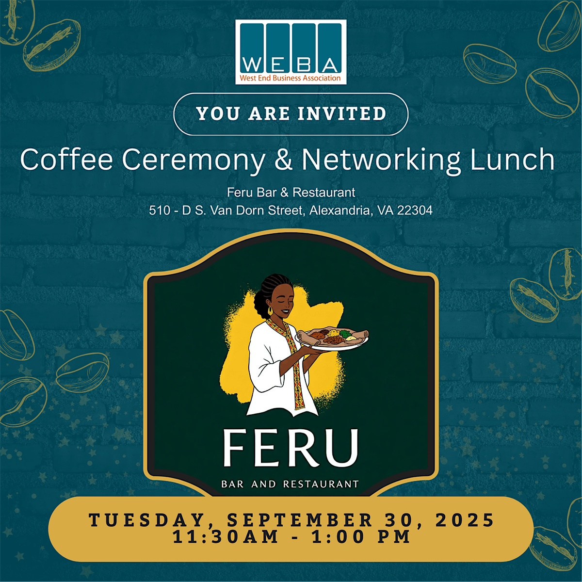 WEBA - Coffee Ceremony & Networking Lunch at Feru Bar & Restaurant