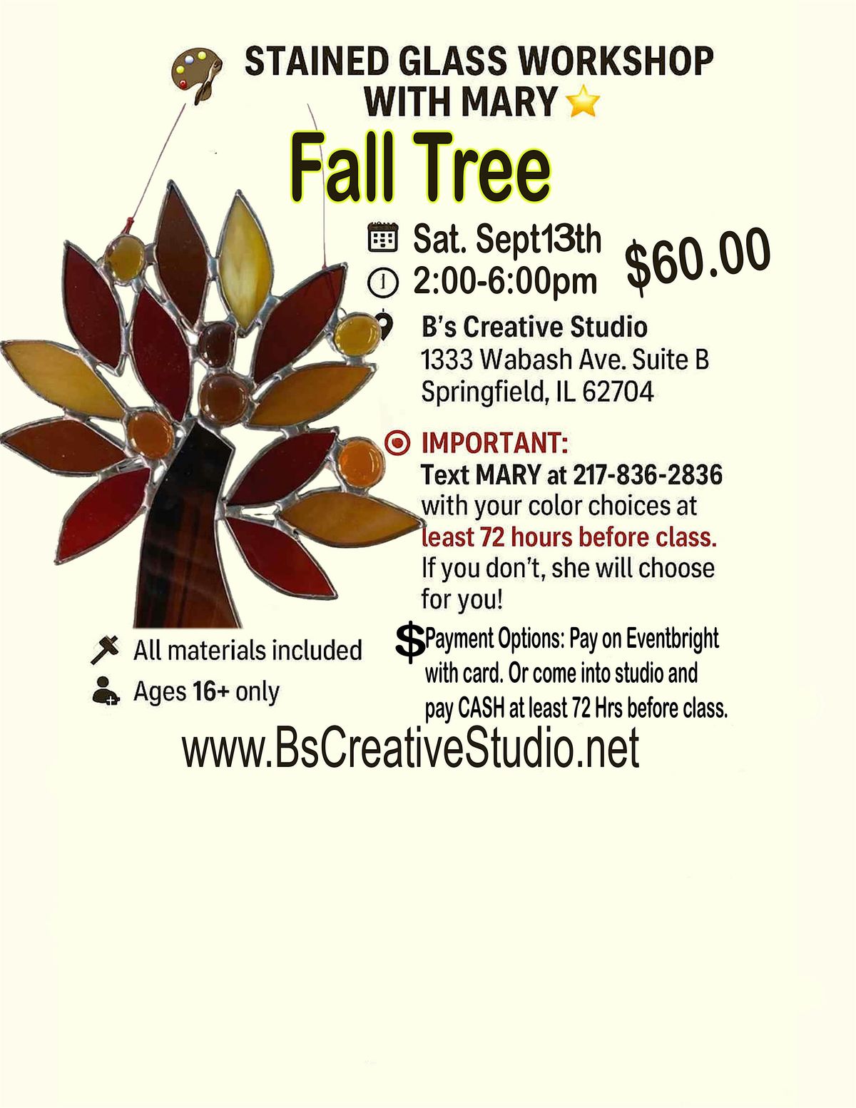 Stained Glass Fall Tree