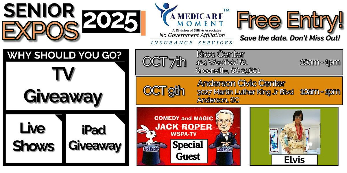 Anderson Senior Expo (Free Event) 65" TV Giveaway