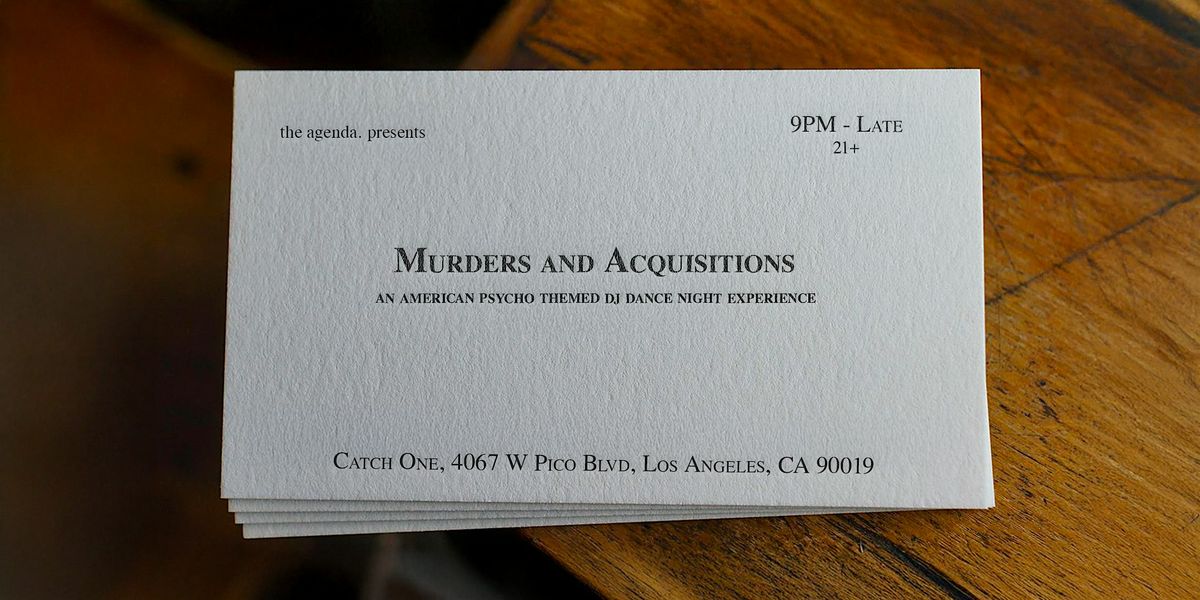 Murders and Acquisitions