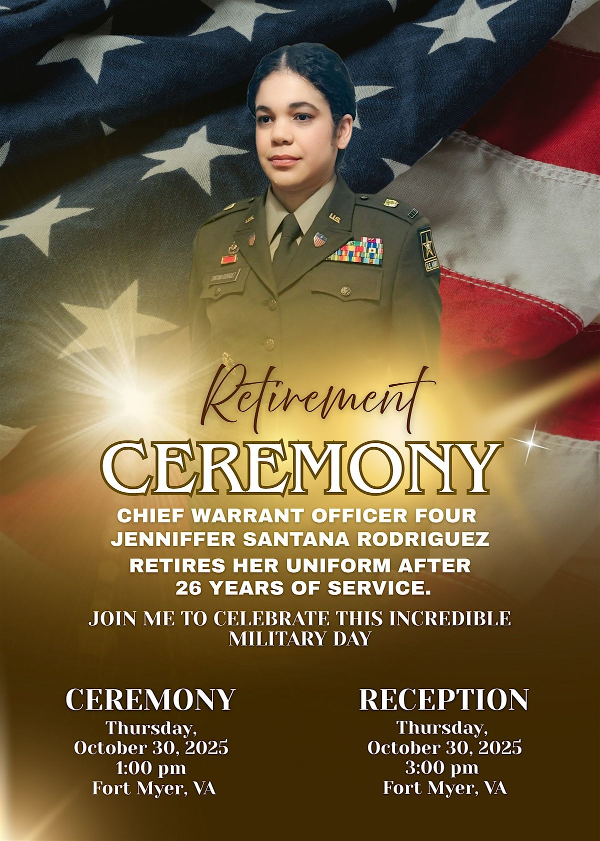 CW4 Santana Rodriguez Retirement Ceremony