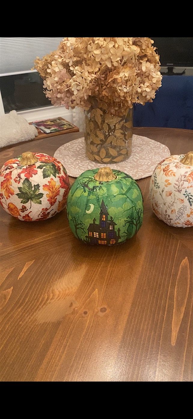 Decoupage Pumpkin Workshop with Ann Marie Kenny