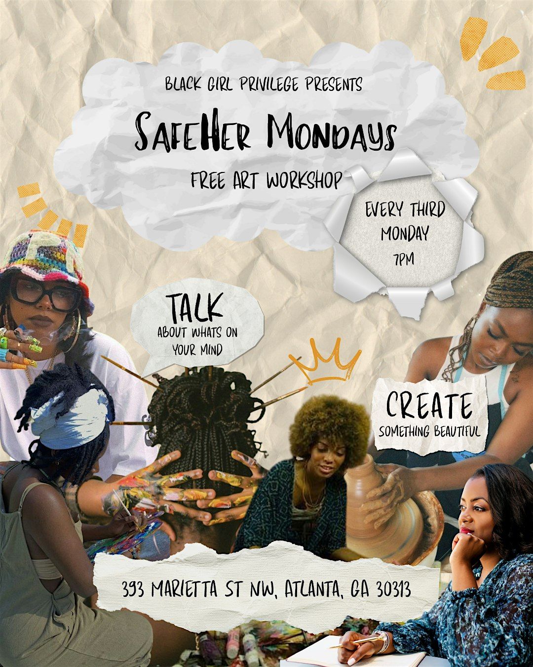 SafeHer Mondays - Free Art Workshop Presented By Black Girl Privilege