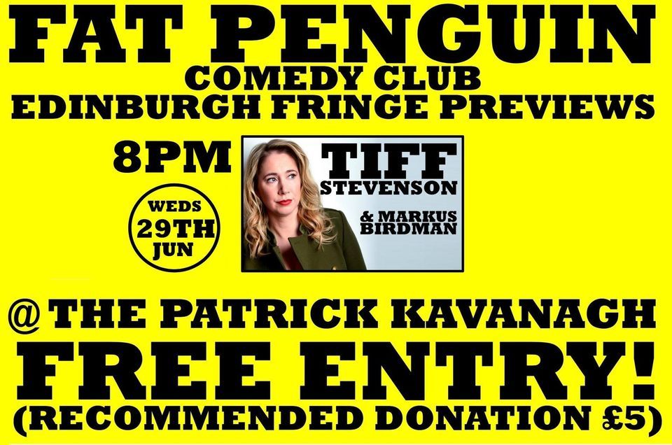 TIFF STEVENSON MARKUS BIRDMAN Edinburgh Fringe Previews At The tiff-stevenson-markus-birdman-edinburgh-fringe-previews-at-the