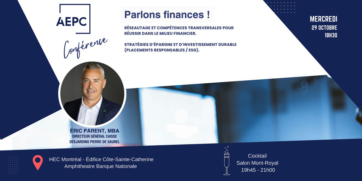 Conf\u00e9rence : Parlons finances