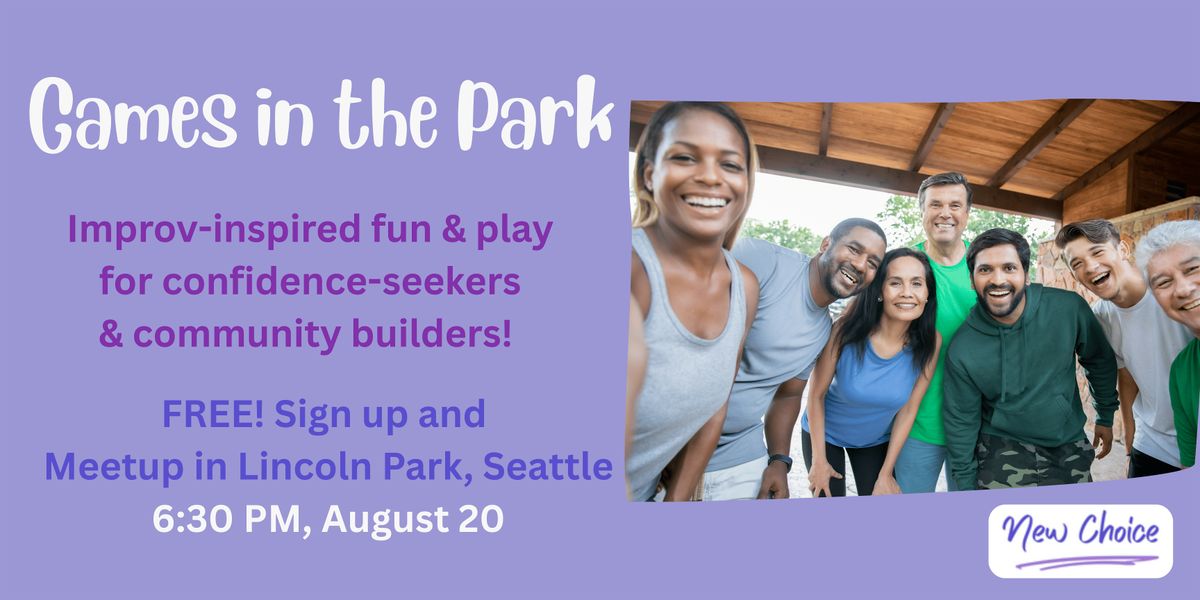 Games in the Park for Grown-ups!