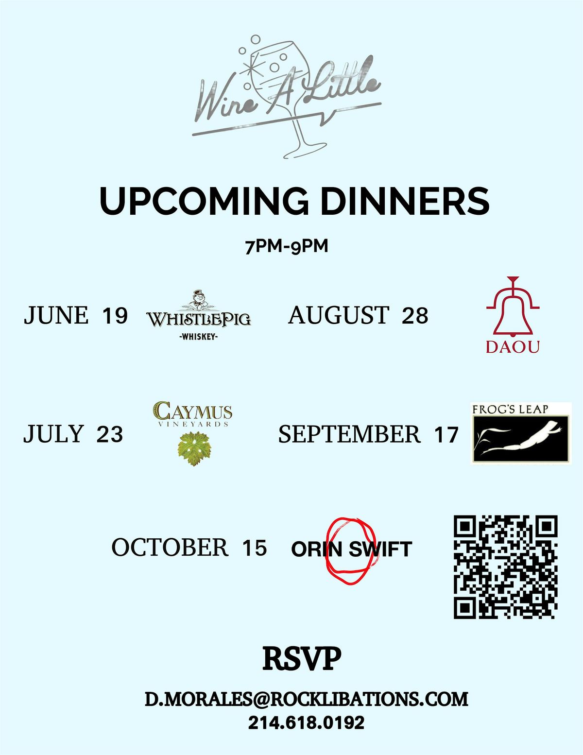 Orin Swift Wine Dinner!