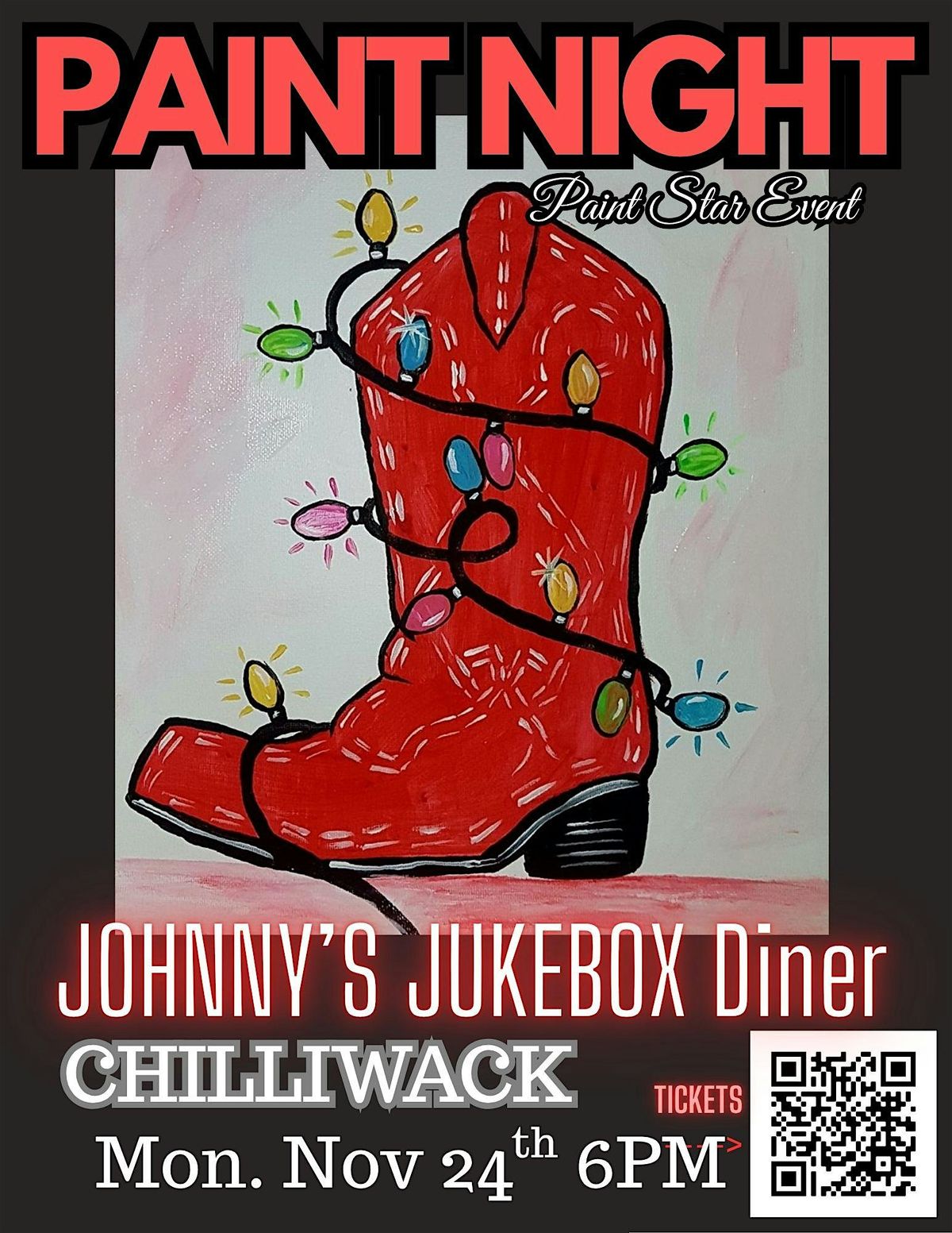 A " COWBOY CHRISTMAS" Paint Star Night at Johnny's Jukebox in CHILLIWACK