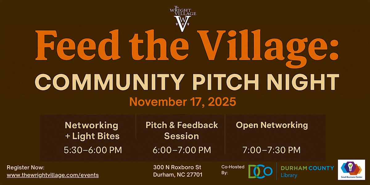 Feed the Village: Community Pitch Night