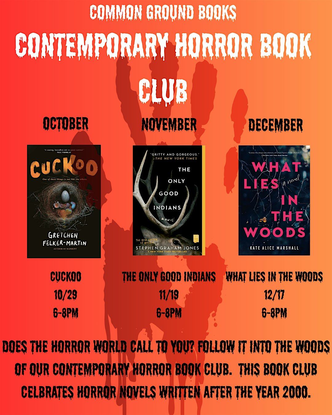 CGB Contemporary Horror Book Club- November