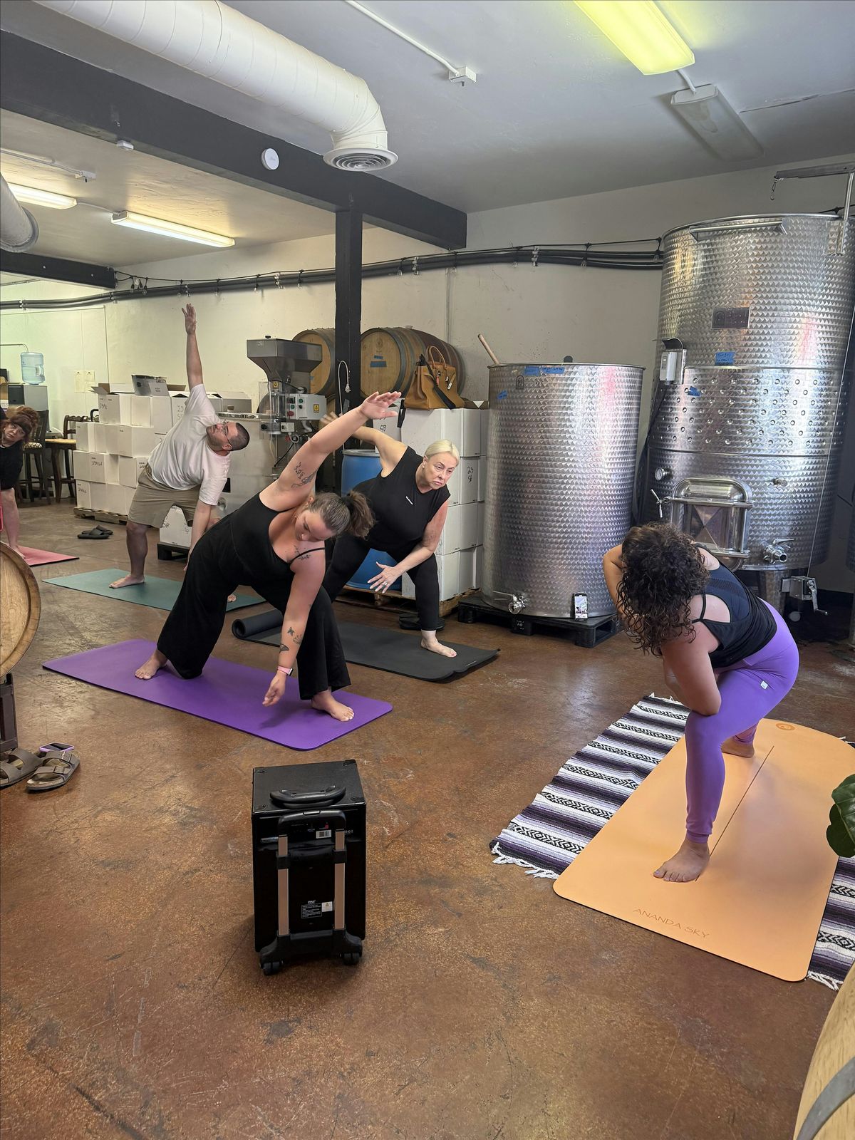 Yoga and Wine at UVAS Winery