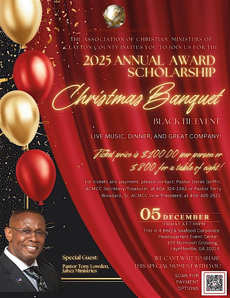 2025 ACMCC Annual Award Scholarship Christmas Banquet \u2013 Black-Tie Affair