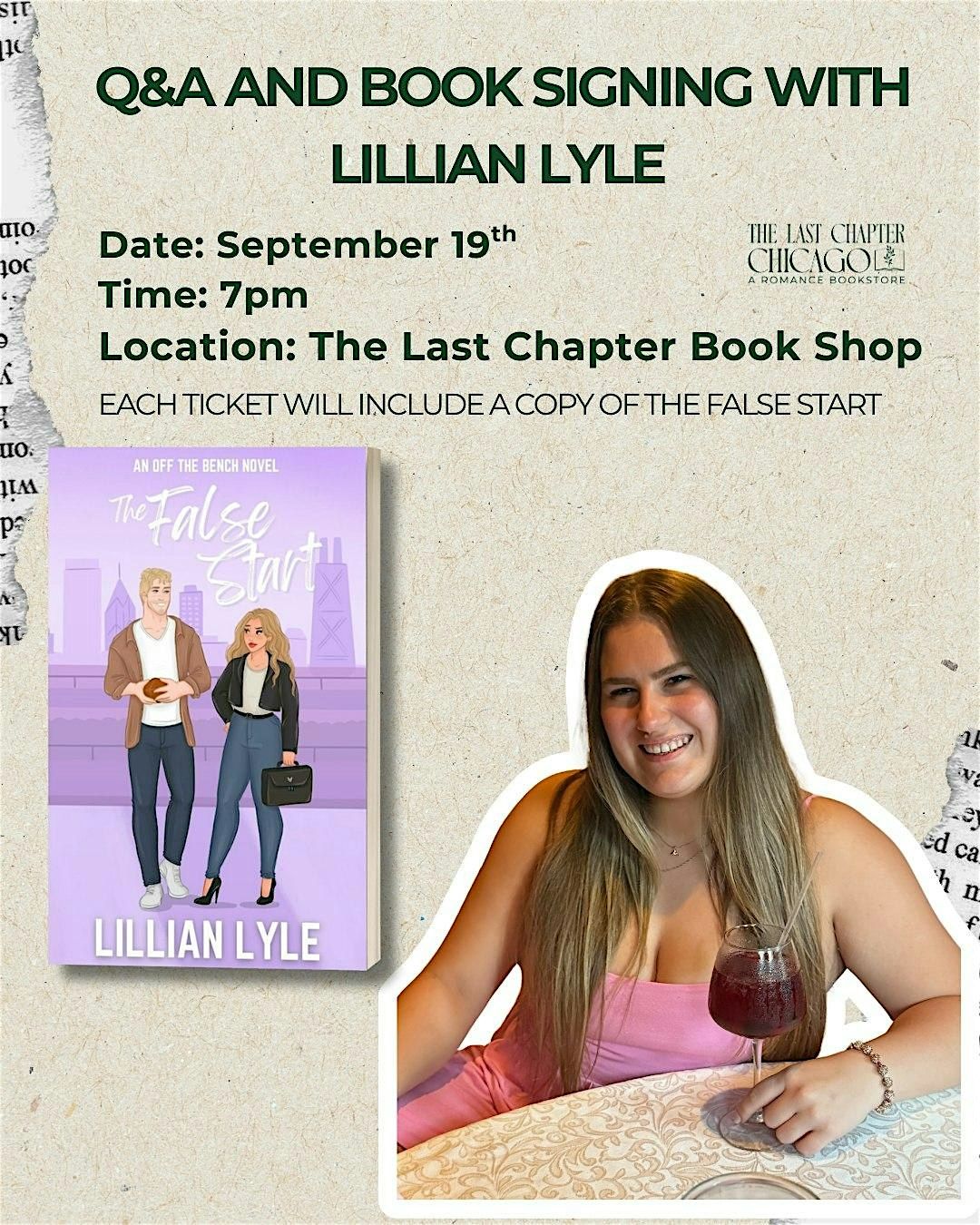 Q&A and Book Signing with Lillian Lyle