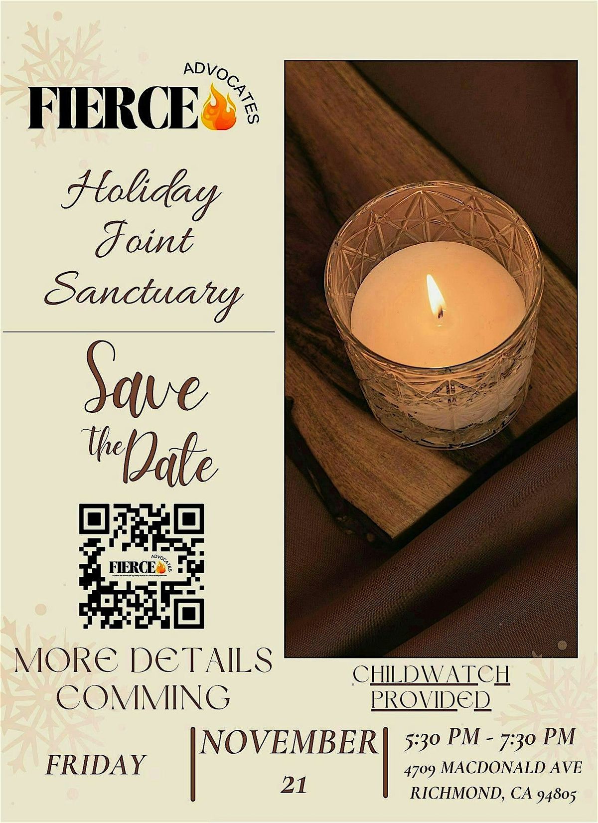 FIERCE Advocates Holiday Joint Sanctuary