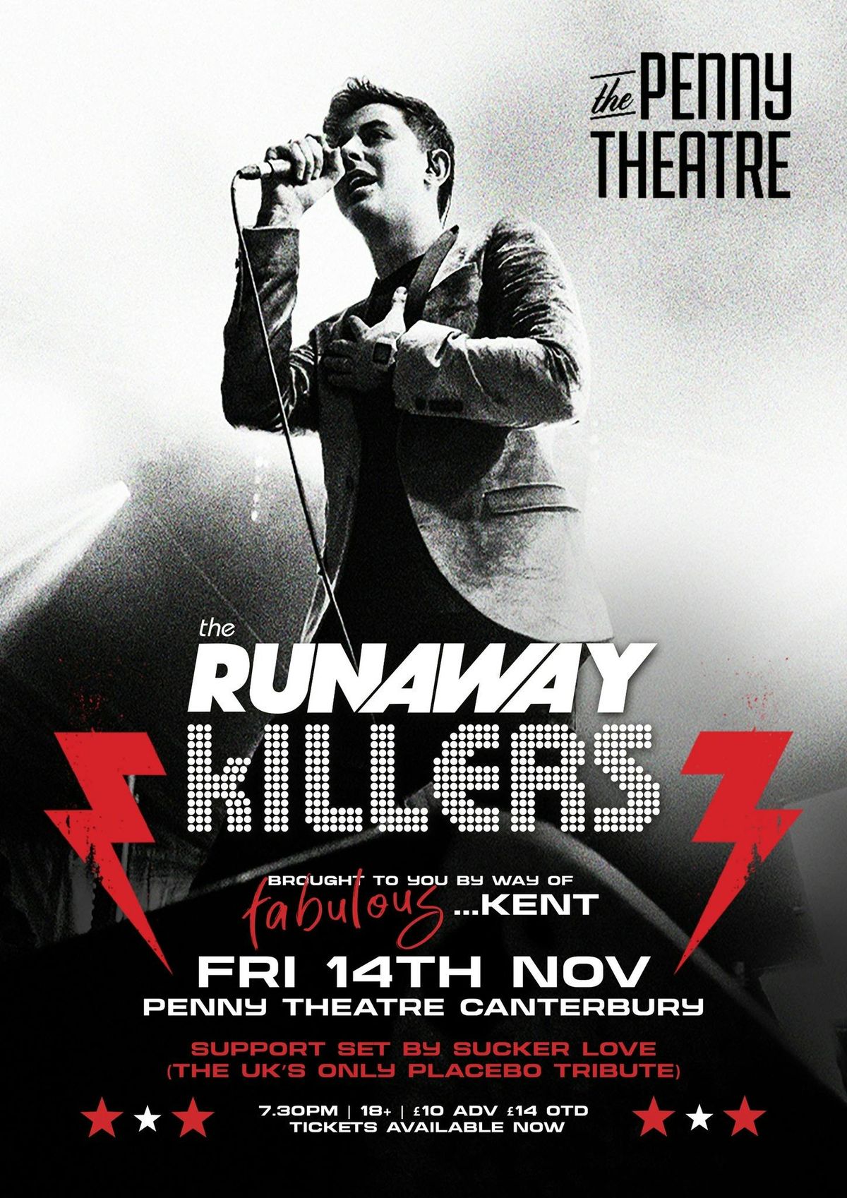 The Runaway Killers - The Killers Tribute + Sucker Love - UK Placebo Tribute