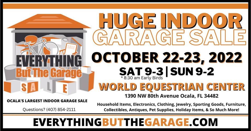 HUGE Indoor Garage Sale World Equestrian Center Ocala October 22