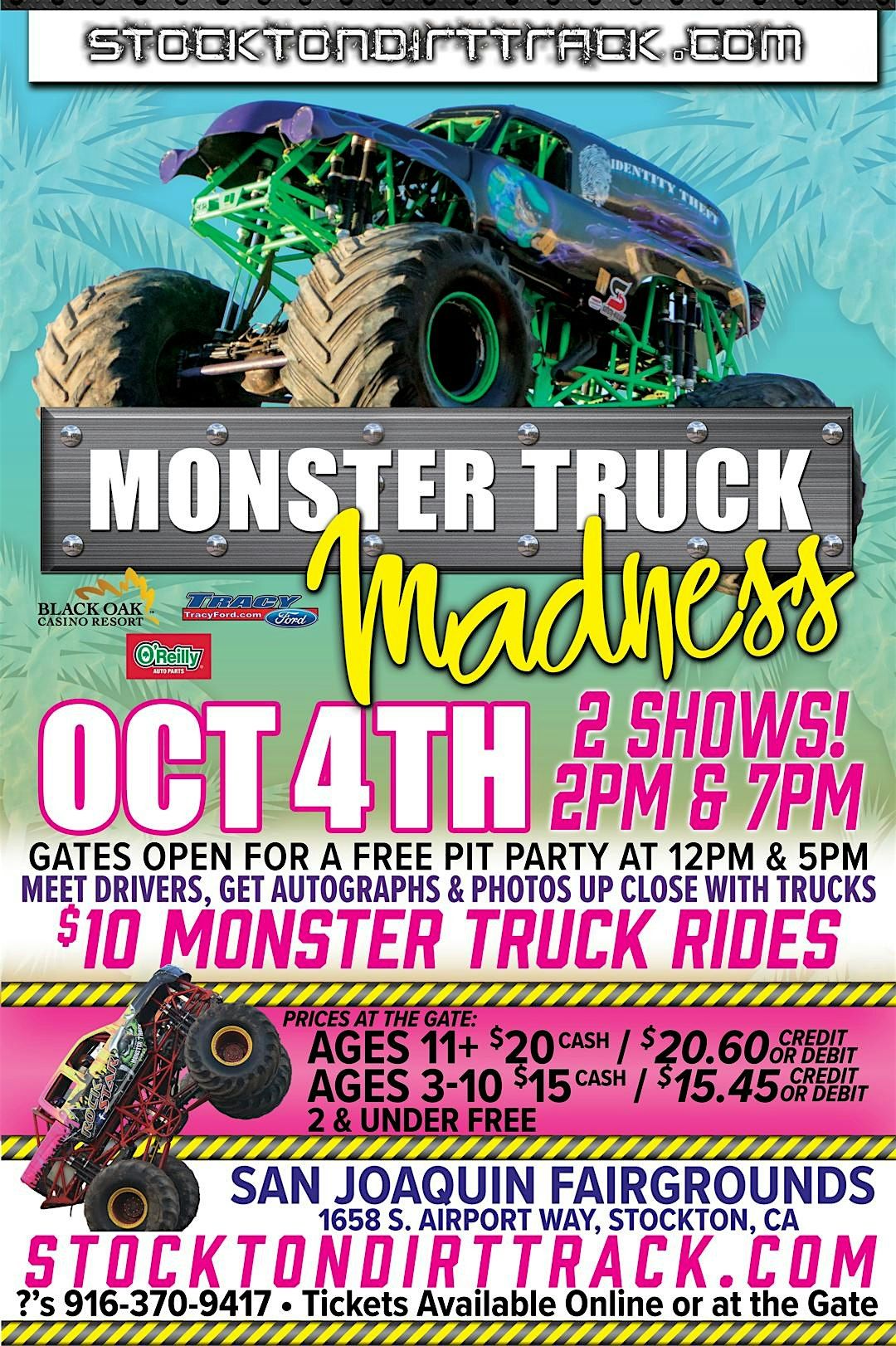 October 4th Monster Truck Madness - San Joaquin County Fairgrounds