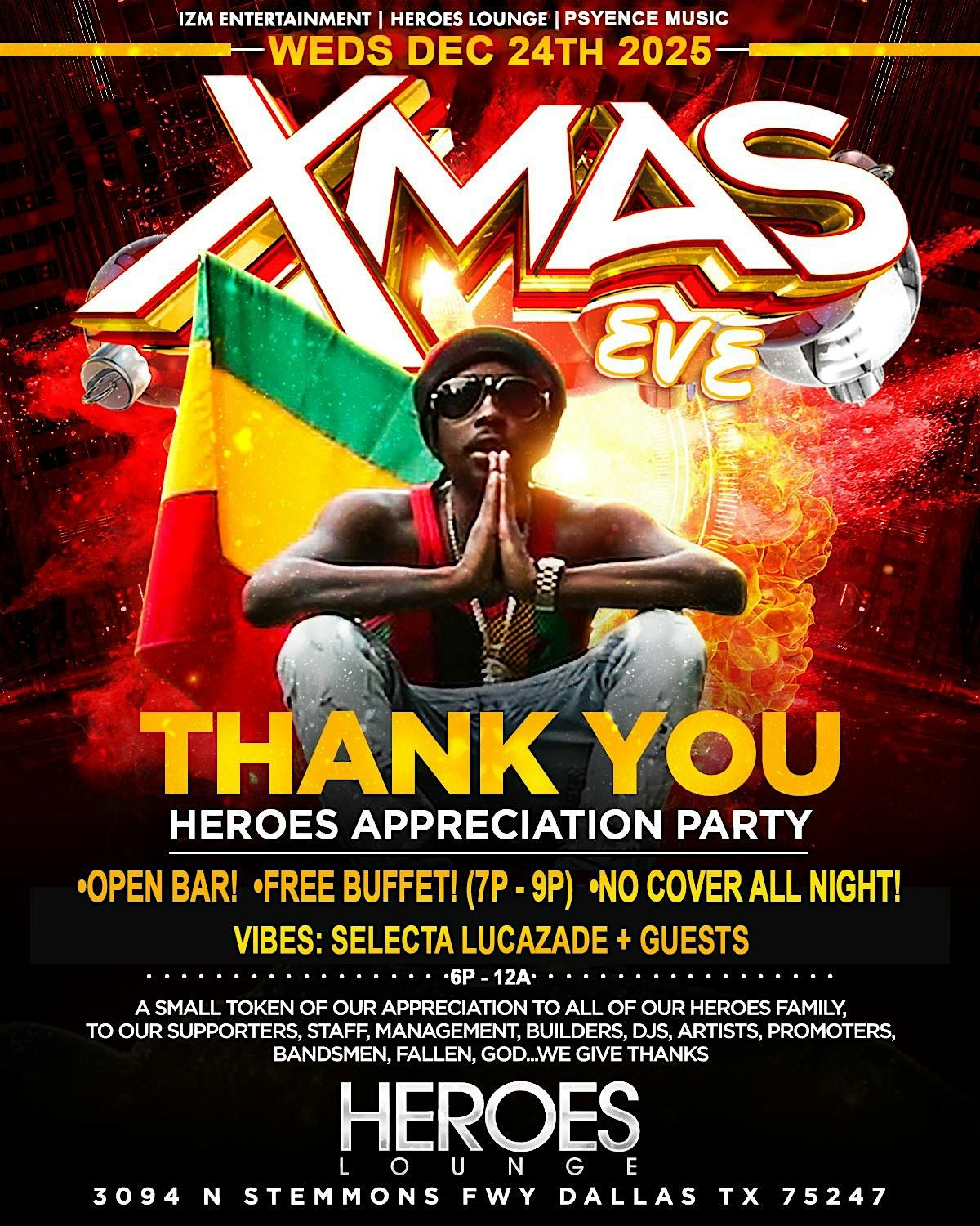 HEROES Customer Appreciation 2025 | Open Bar & Free Buffet