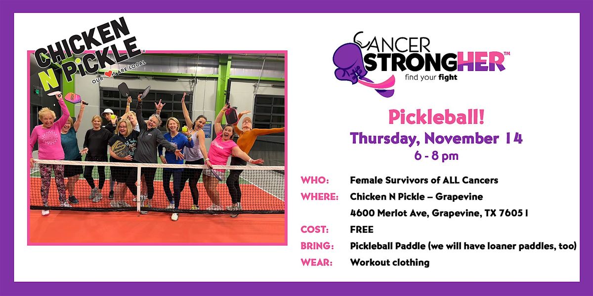 Cancer StrongHER Pickleball \u2014 November 14, 2025