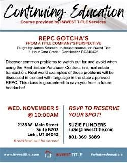 1 Hour Core CE Credit- REPC Gotcha's