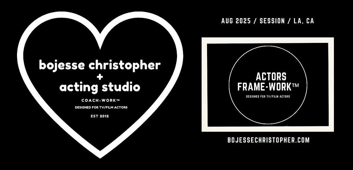 Actors Framework \u00b7 Craft+Career TV\/Film \u00b7 On Camera \u00b7 Group Workshop\/AUG