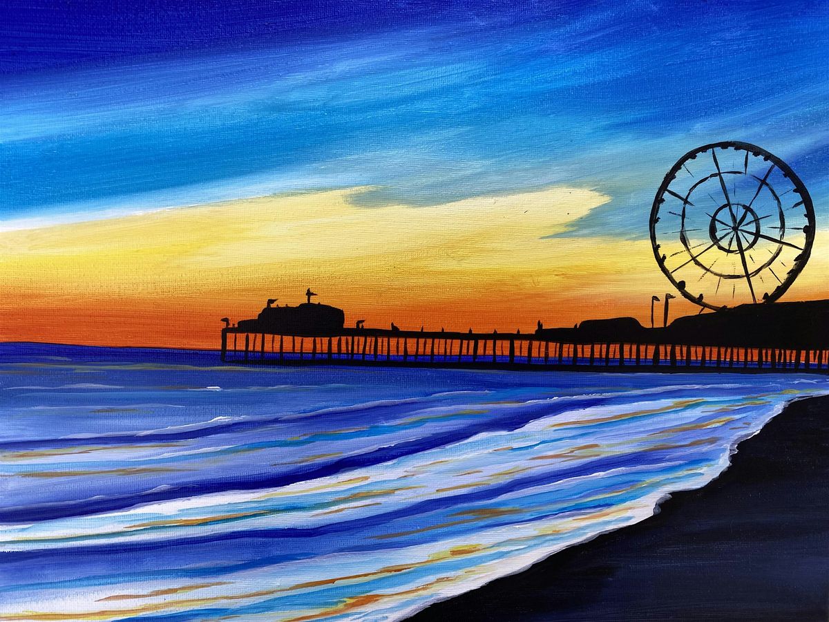 Santa Monica Pier Paint and Sip in LA! Wine tasting options!