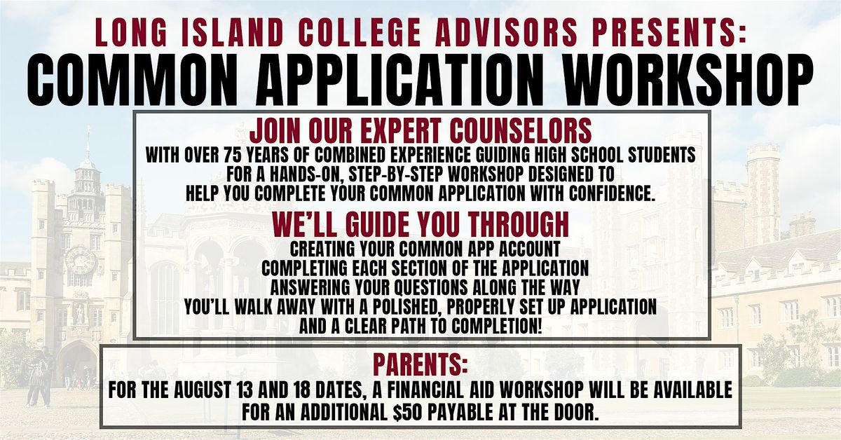 Common Application Workshop