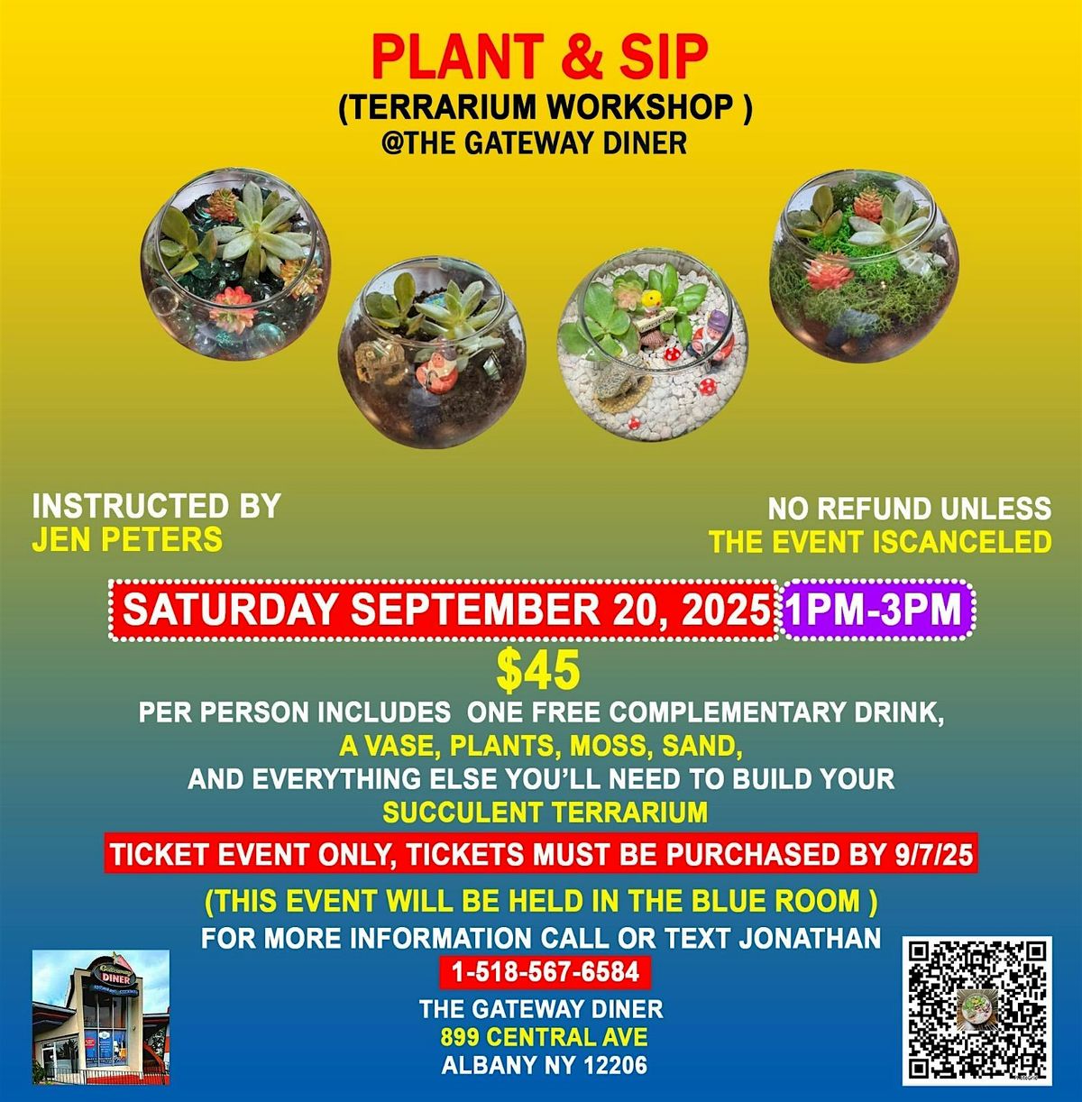 PLANT & SIP (TERRARIUM WORKSHOP )