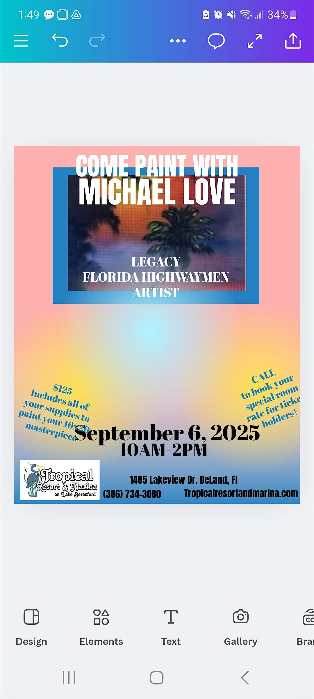 Paint With Legacy Florida Highwaymen, Michael Love!