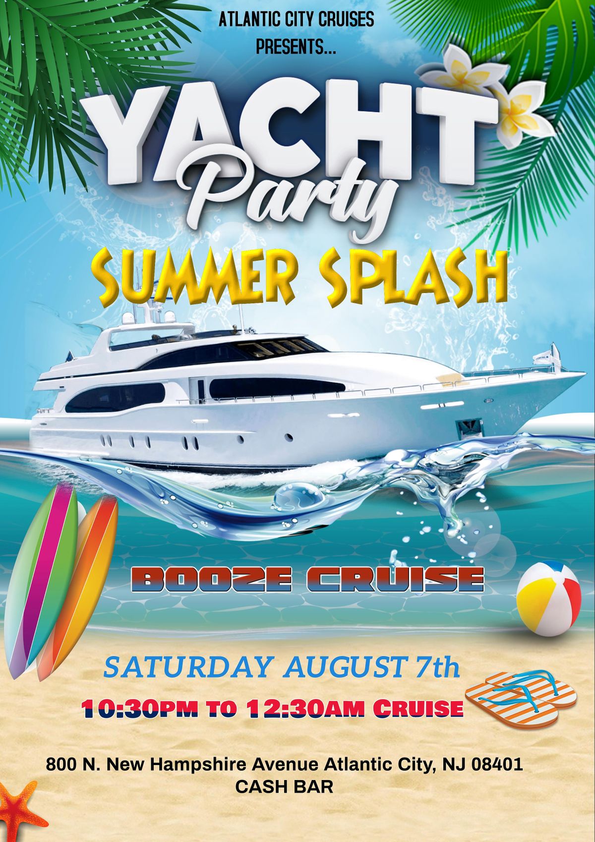 Atlantic City Summer Boat Party, Atlantic City Cruises Inc, 24 August to 25  August