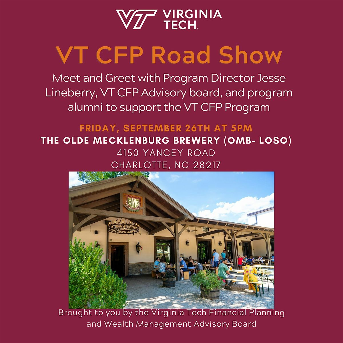 Virginia Tech CFP Program Roadshow