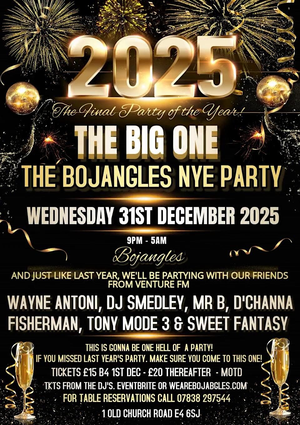 BOJANGLES NEW YEARS EVE PARTY