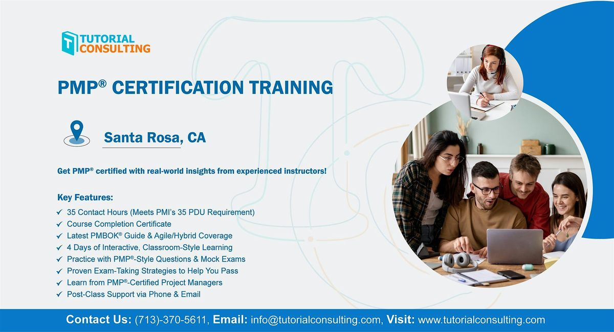 PMP Classroom Program \u2013 Get Certified in Santa Rosa, CA